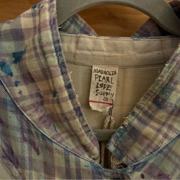 Magnolia Pearl Pastel, patchwork cropped shirt - Picture 3 of 7